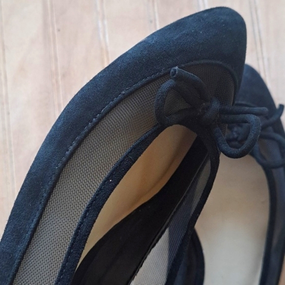 INC International Concept Corsica Suede Leather Mesh Bow Detail Pointy Toe Flat - Picture 6 of 10